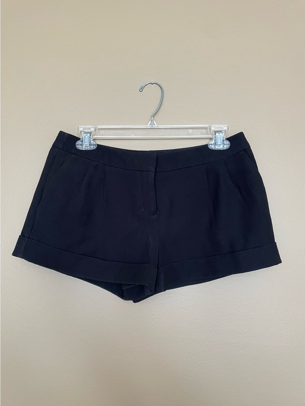 Black Tailored Cuffed Shorts